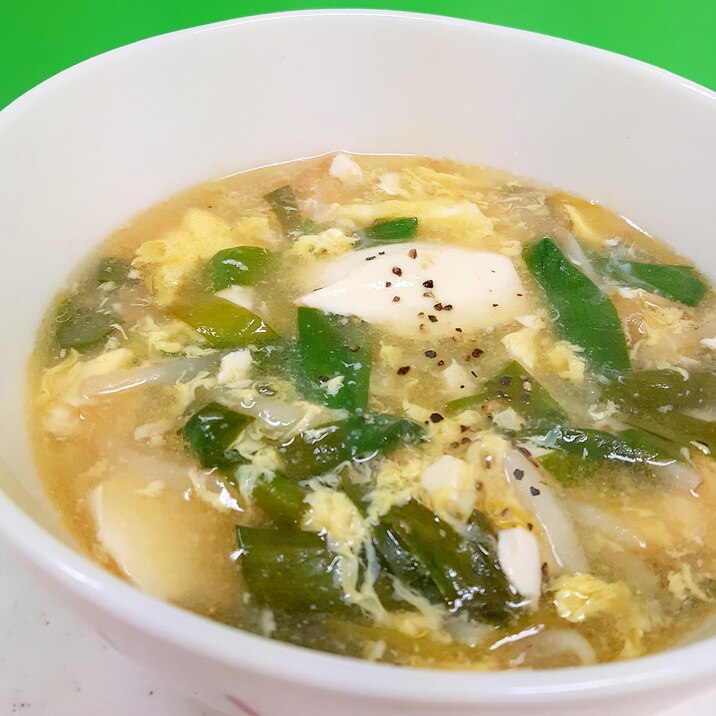 子供が喜ぶ!(^^)もやし・ニラ・豆腐の酸辣湯♪